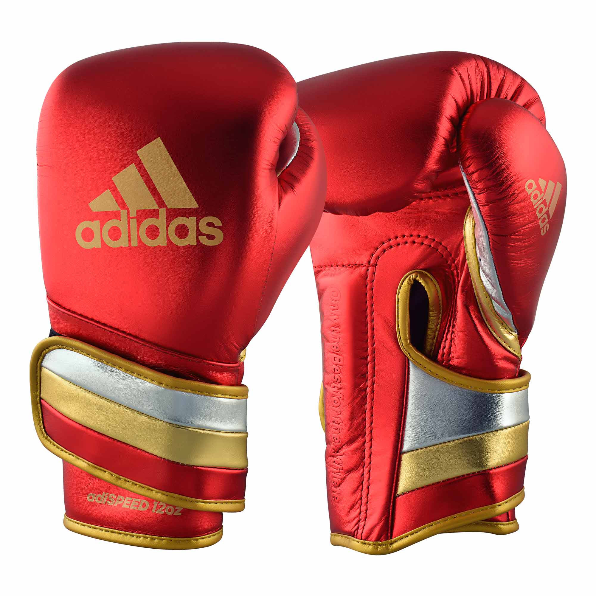 ADIDAS Boxhandschuhe Kickbox | | up Handschuhe Boxhandschuhe Ausrüstung strap | metallic/gold, red adiSPEED