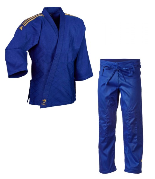 ADIDAS Judoanzug J350 Blau Gold Kids Juniors Judo Anzuge Fight Bekleidung profightshop