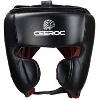 CEEROC Vintage Sparring Leder Kopfschutz Black