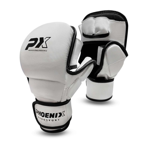 PX MMA Handschutz Leder weiß M