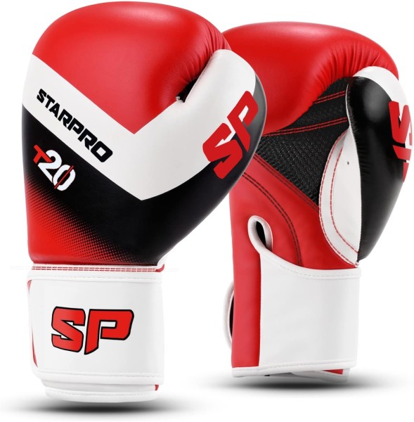 | Jahre Junior Boxhandschuhe Starpro | 4-6-8 Kids T20 Red/White Equipment | Kinder