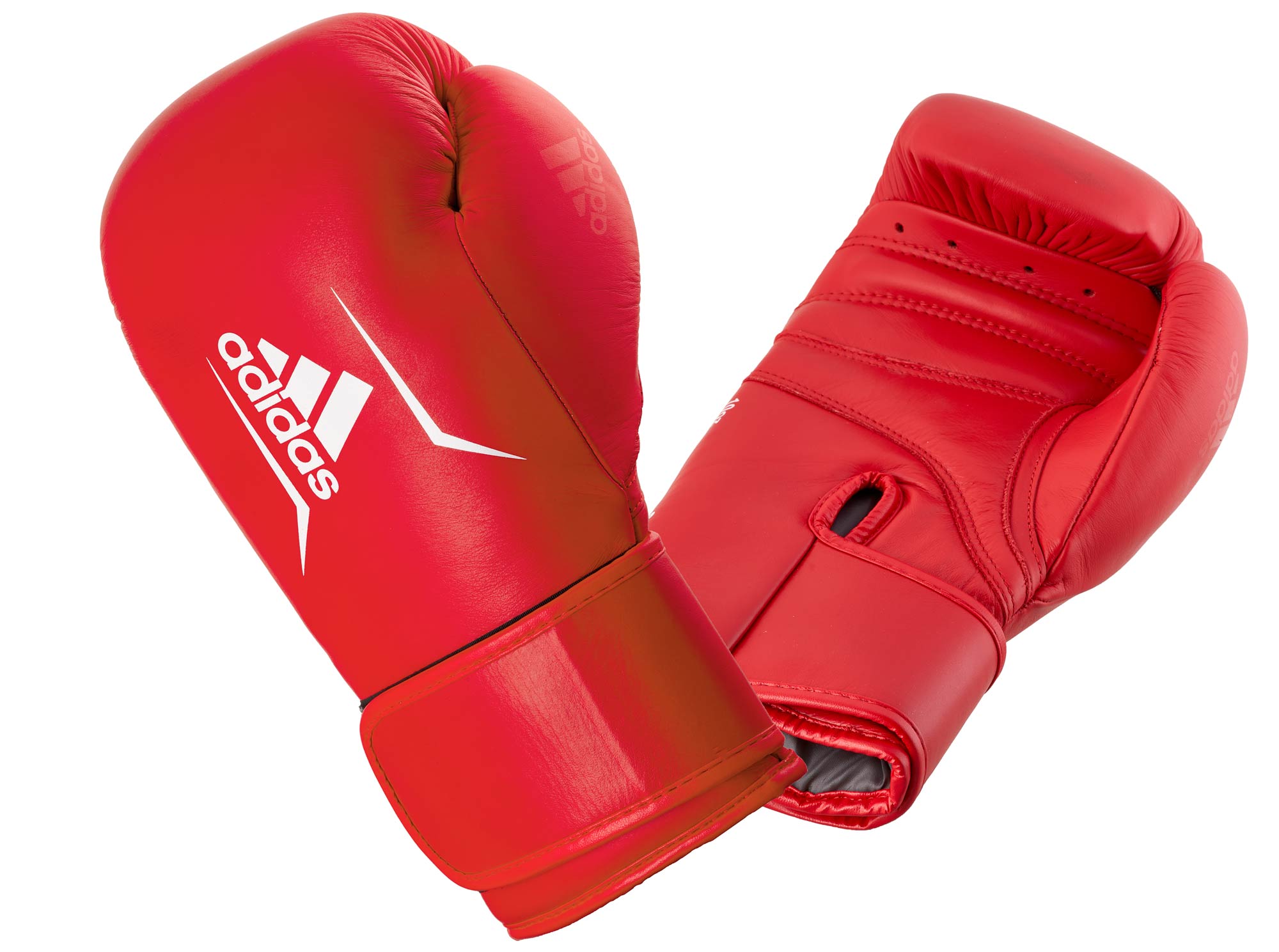 ADIDAS Speed 175 Leder Boxhandschuhe Boxhandschuhe zugelasssen Kickbox | rot Ausrüstung | | WAKO Handschuhe